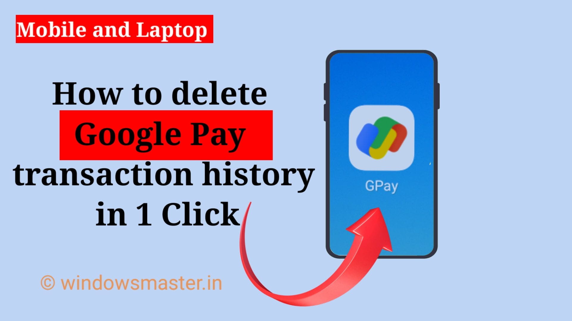 delete google pay transaction history